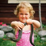Katie with snake